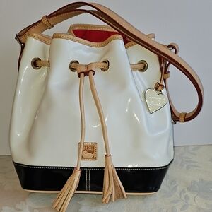 Dooney & Bourke White and Black Shoulder Bag